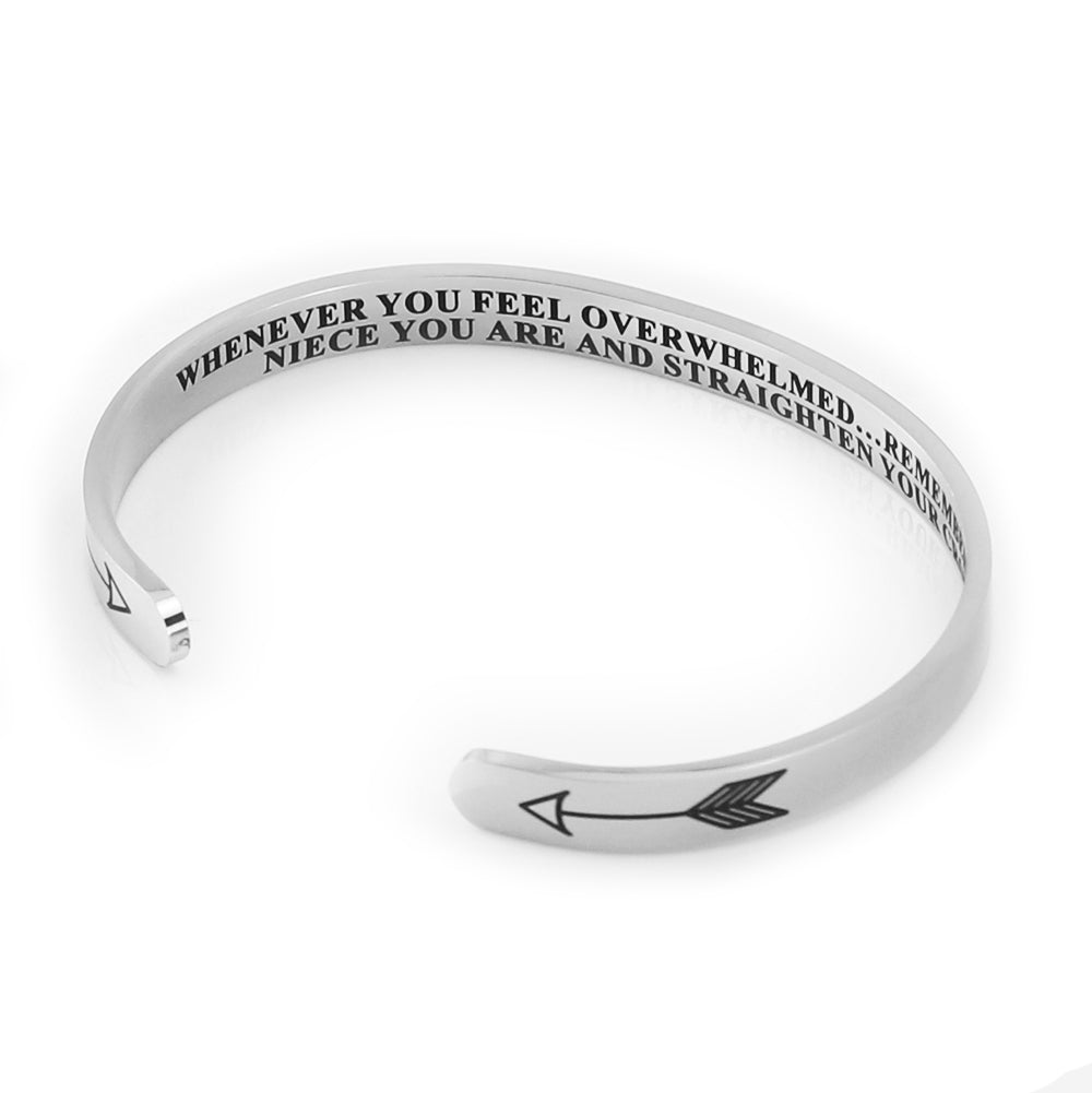 Whenever You Feel Overwhelmed remember whose Niece you are and Straighten Your Crown Bracelet