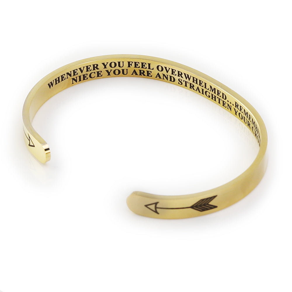 Whenever You Feel Overwhelmed remember whose Niece you are and Straighten Your Crown Bracelet