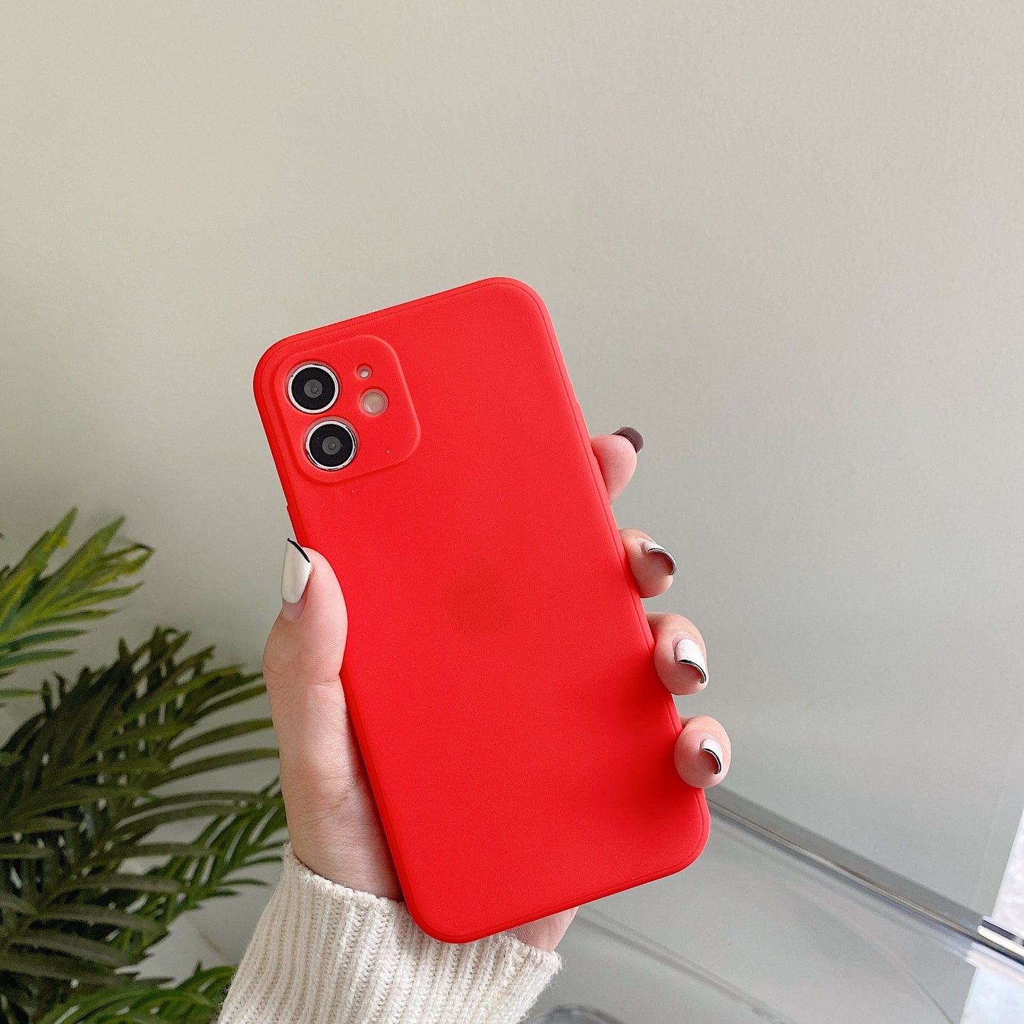 Red iphone Liquid Silicone Cases