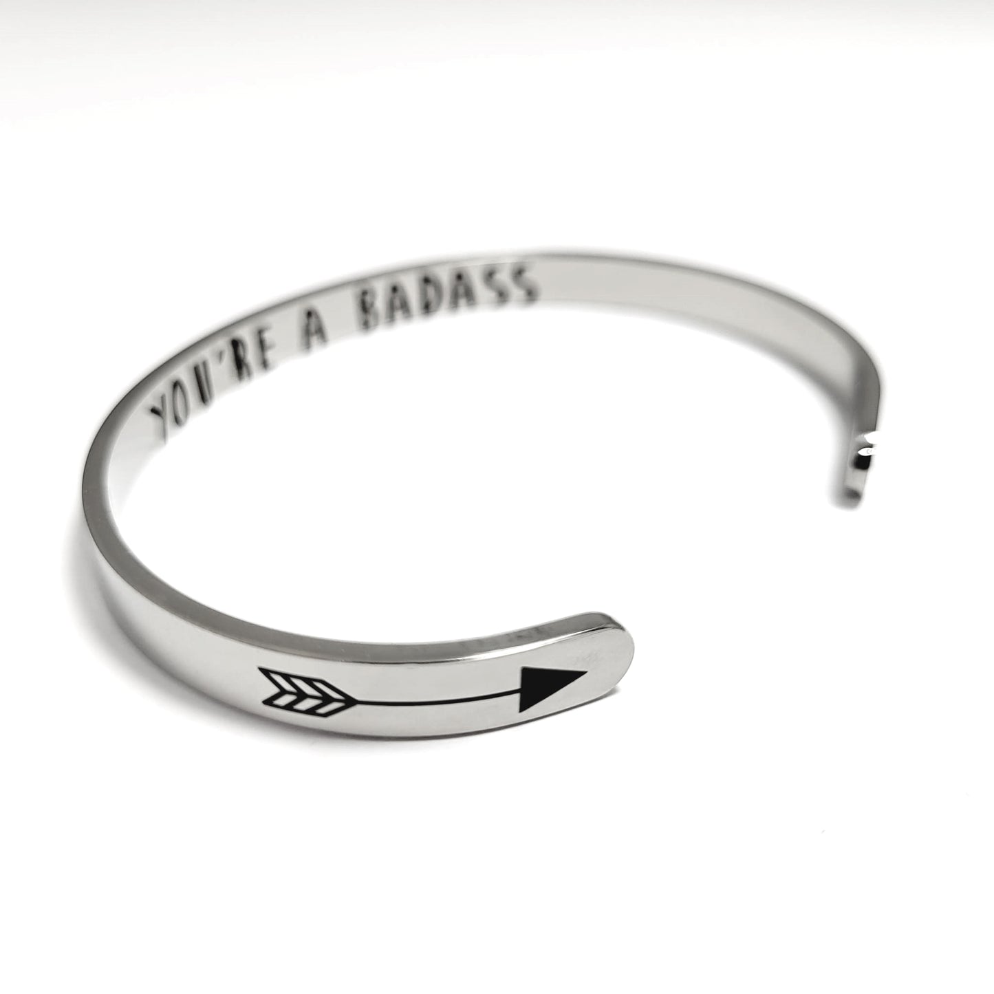 You're a Badass Inspirational Quote Cuff Bracelet
