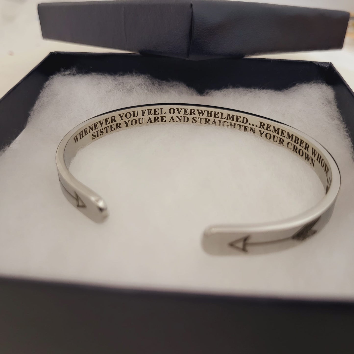 Whenever You Feel Overwhelmed remember whose SISTER you are and Straighten Your Crown Bracelet