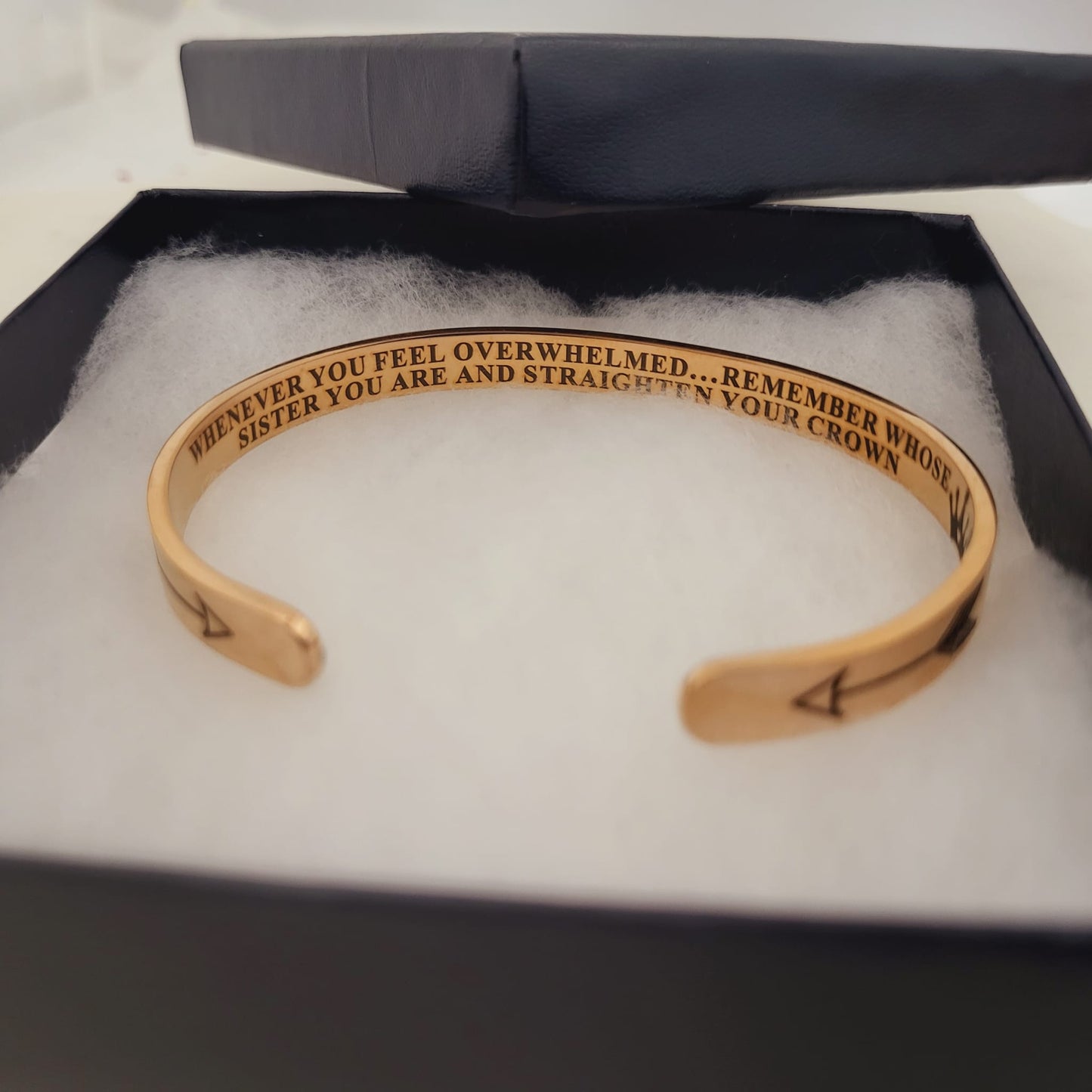 Whenever You Feel Overwhelmed remember whose SISTER you are and Straighten Your Crown Bracelet