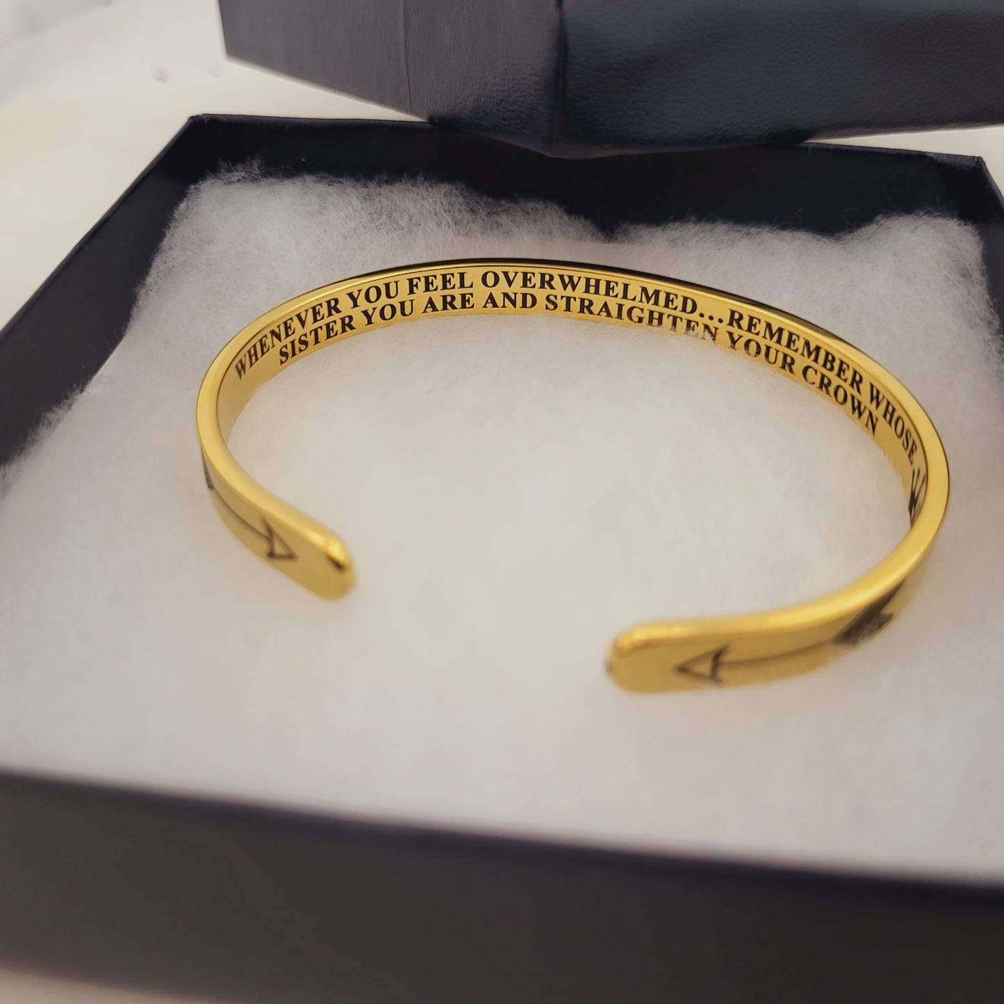 Whenever You Feel Overwhelmed remember whose SISTER you are and Straighten Your Crown Bracelet