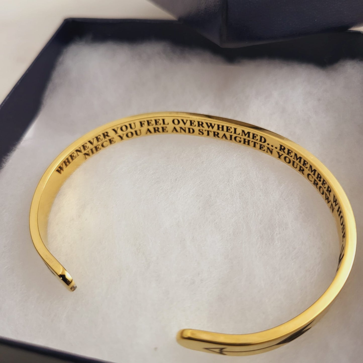 Whenever You Feel Overwhelmed remember whose Niece you are and Straighten Your Crown Bracelet