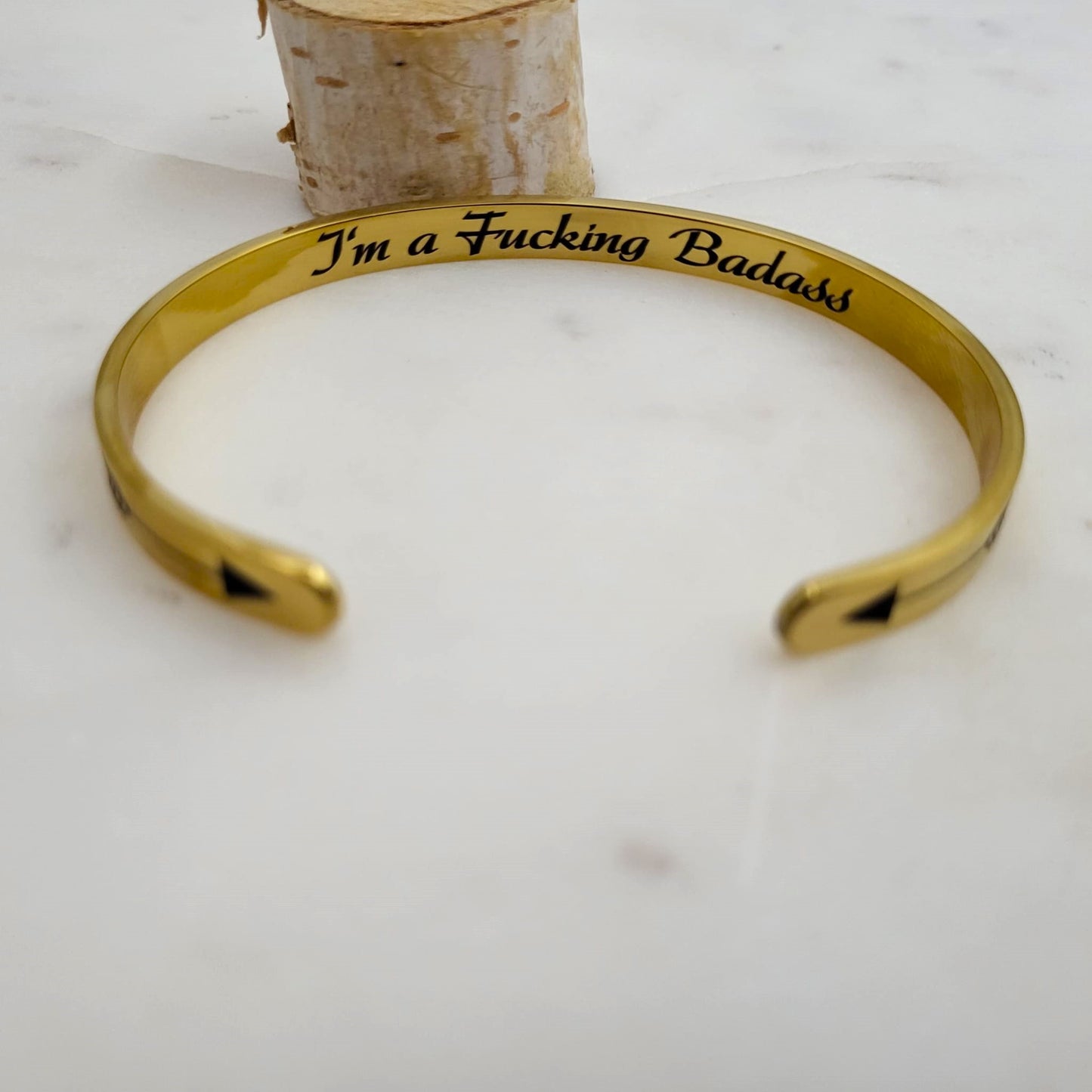 I'm a Fucking Badass Inspirational Quote Cuff Bracelet