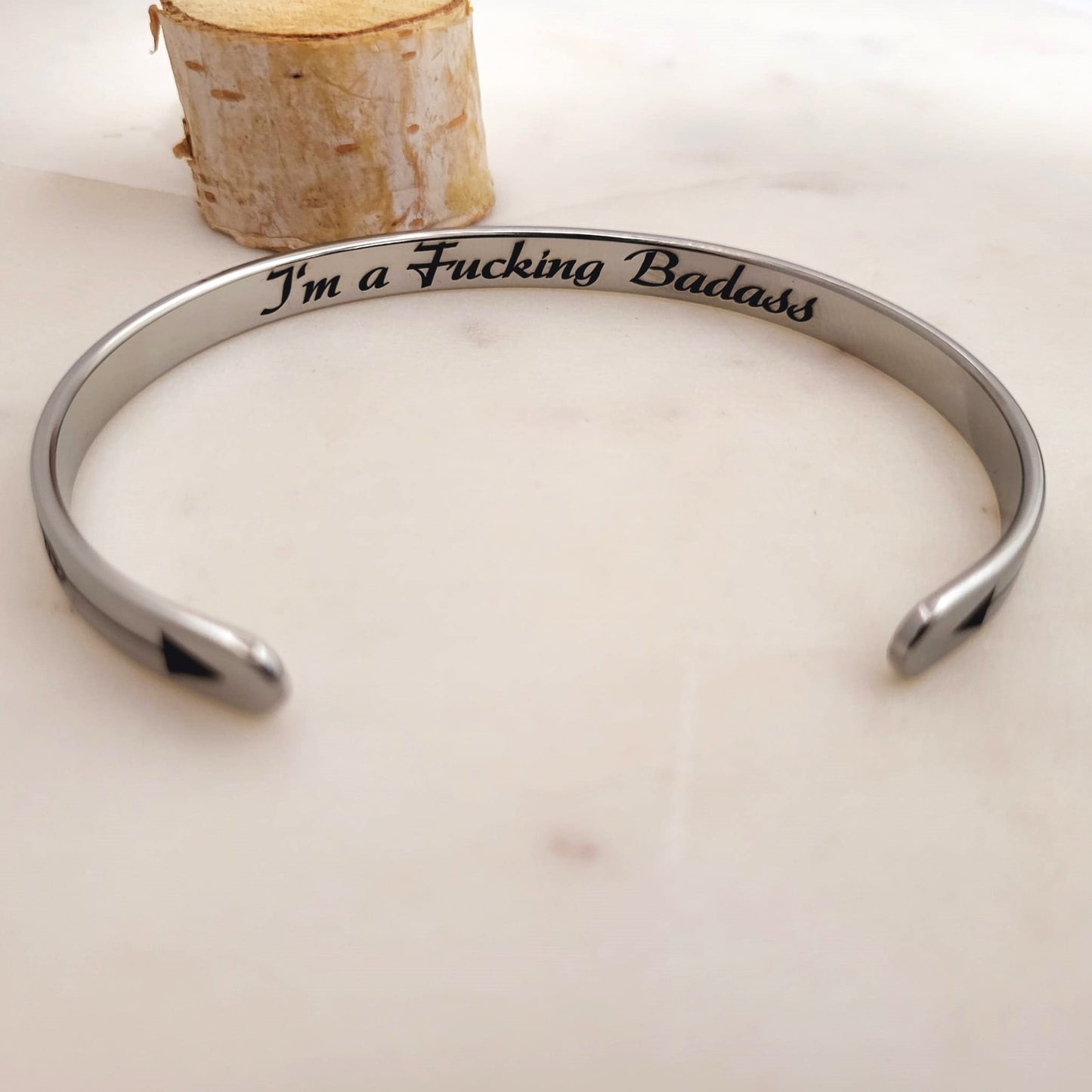 I'm a Fucking Badass Inspirational Quote Cuff Bracelet