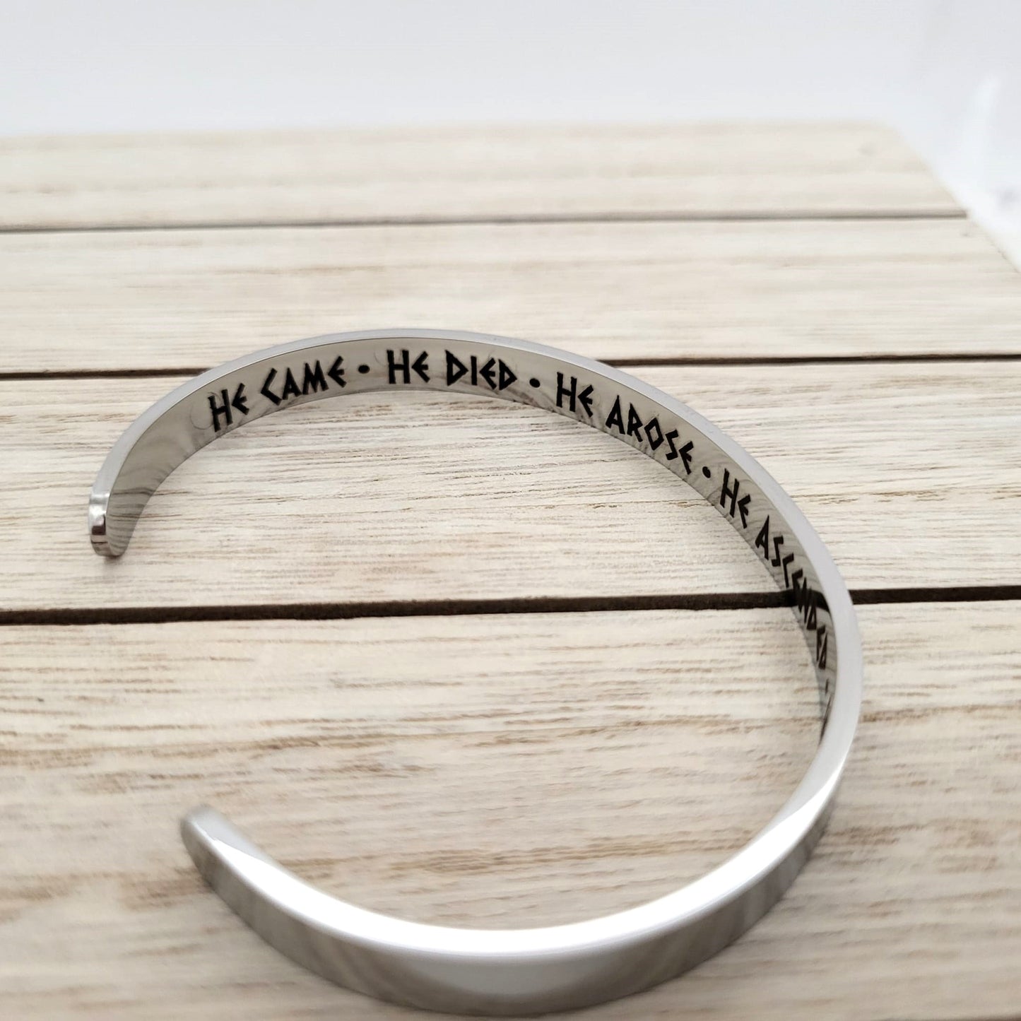 Witness Bracelet - He Came. He Died. He Arose. He Ascended. He's Coming Back. Jesus Christ Witness Bracelets for Women