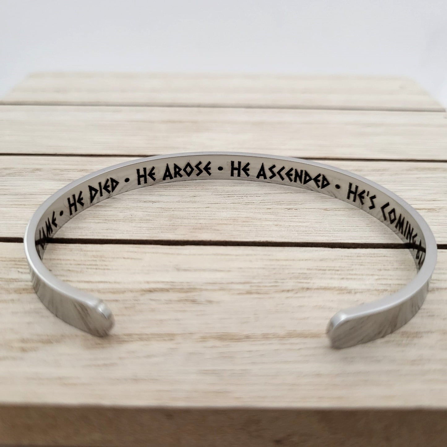 Witness Bracelet - He Came. He Died. He Arose. He Ascended. He's Coming Back. Jesus Christ Witness Bracelets for Women