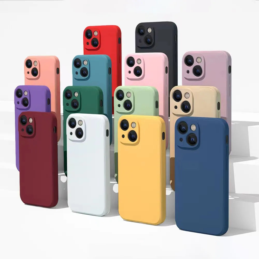 Liquid Silicone Cases for iPhone 11, 11 Pro, 11 Pro Max, 12, 12 Pro, 12 Pro Max, 13, 13 Pro, 13 Pro Max