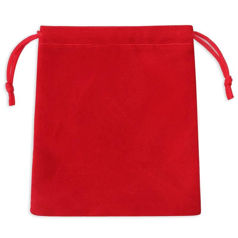 Wholesale Pack RED Drawstring VELVET Jewelry Bags for Christmas Wedding Gifting or Candy