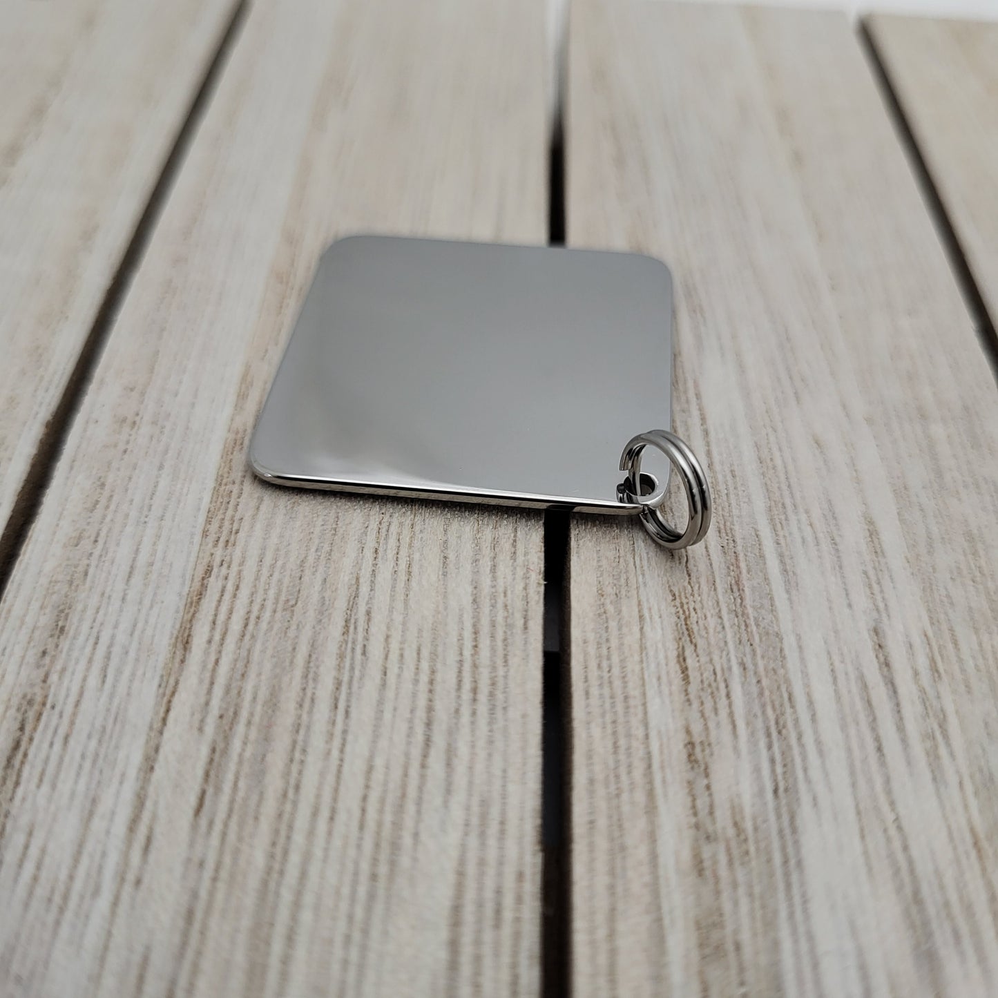 3 cm X 3 cm Square Shape Laser Engraving Blanks -Rose Gold, Steel Silver & Gold