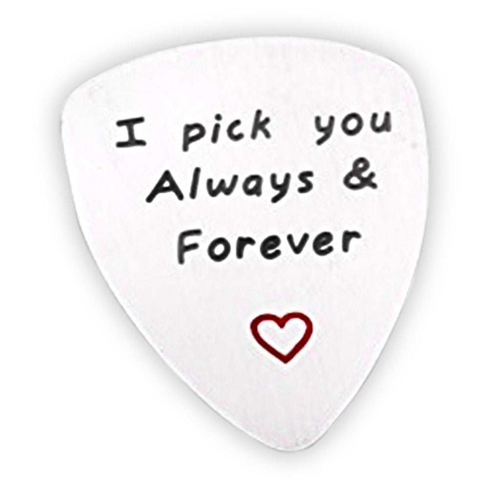 NationInFashion 3 PACK Guitar Picks with "I pick you", "i'd pick you every time", "i pick you always and forever" coin - NationinFashion