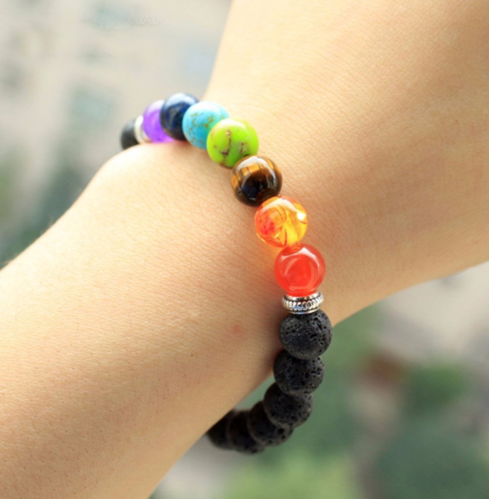 NationinFashions Natural 8mm Stone Lava Rock Bead Diffuser Bracelets for Men & Women. Excellent Mothers Gift. - NationinFashion