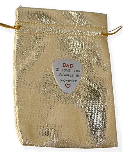 NationInFashion fathers present from daughter or son coin guitar pick. Dad I love you always and forever. - NationinFashion