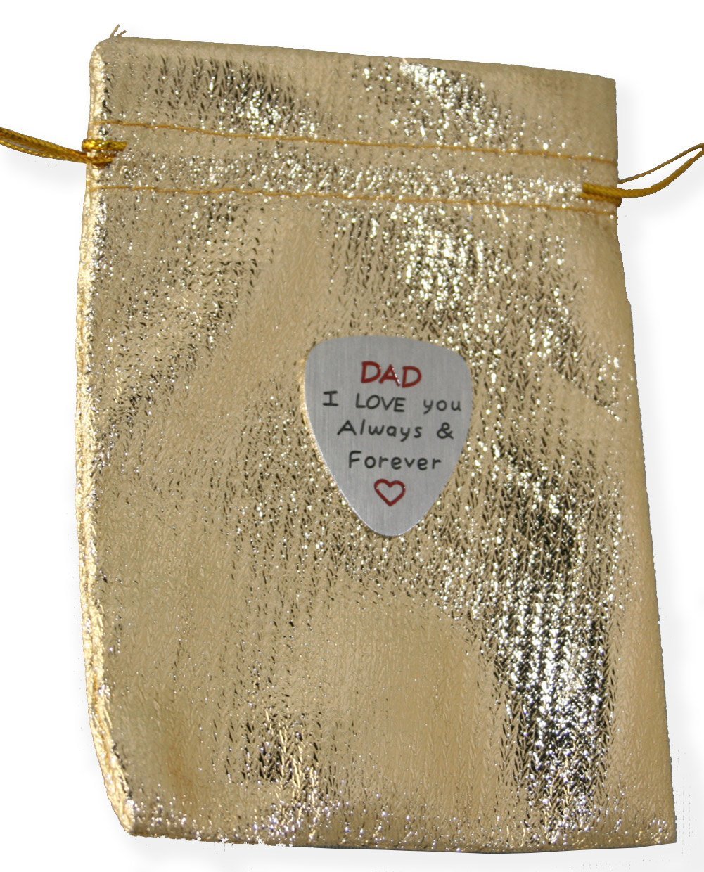 NationInFashion Perfect Fathers & Mother's Day gift from daughter or son. I love you always and forever. 2 Guitar Pick coin Deal for MOM DAD together. - NationinFashion