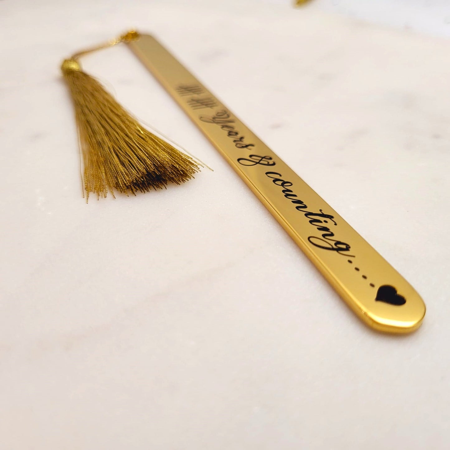 Custom Engraved Anniversary Gift Bookmark