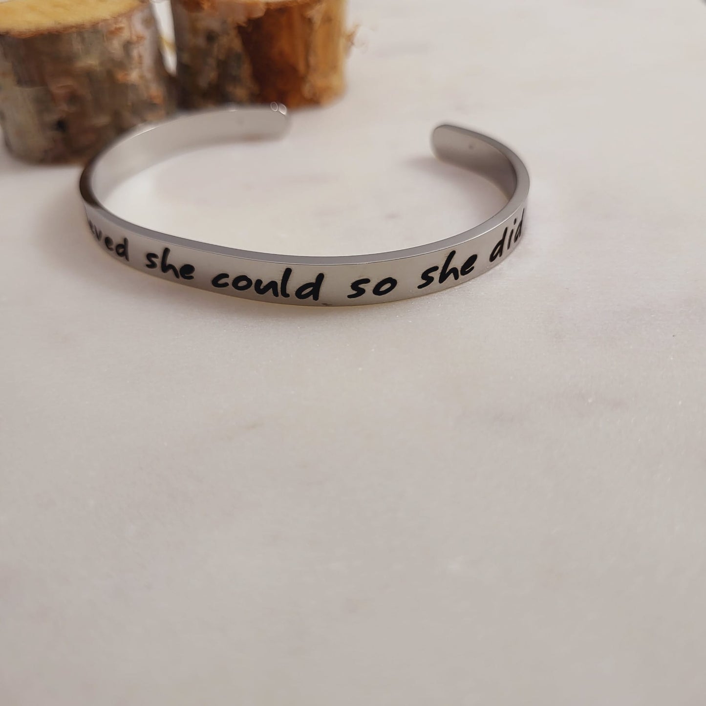 She believed she could so she did Bracelet - Girl Inspiration Gift.
