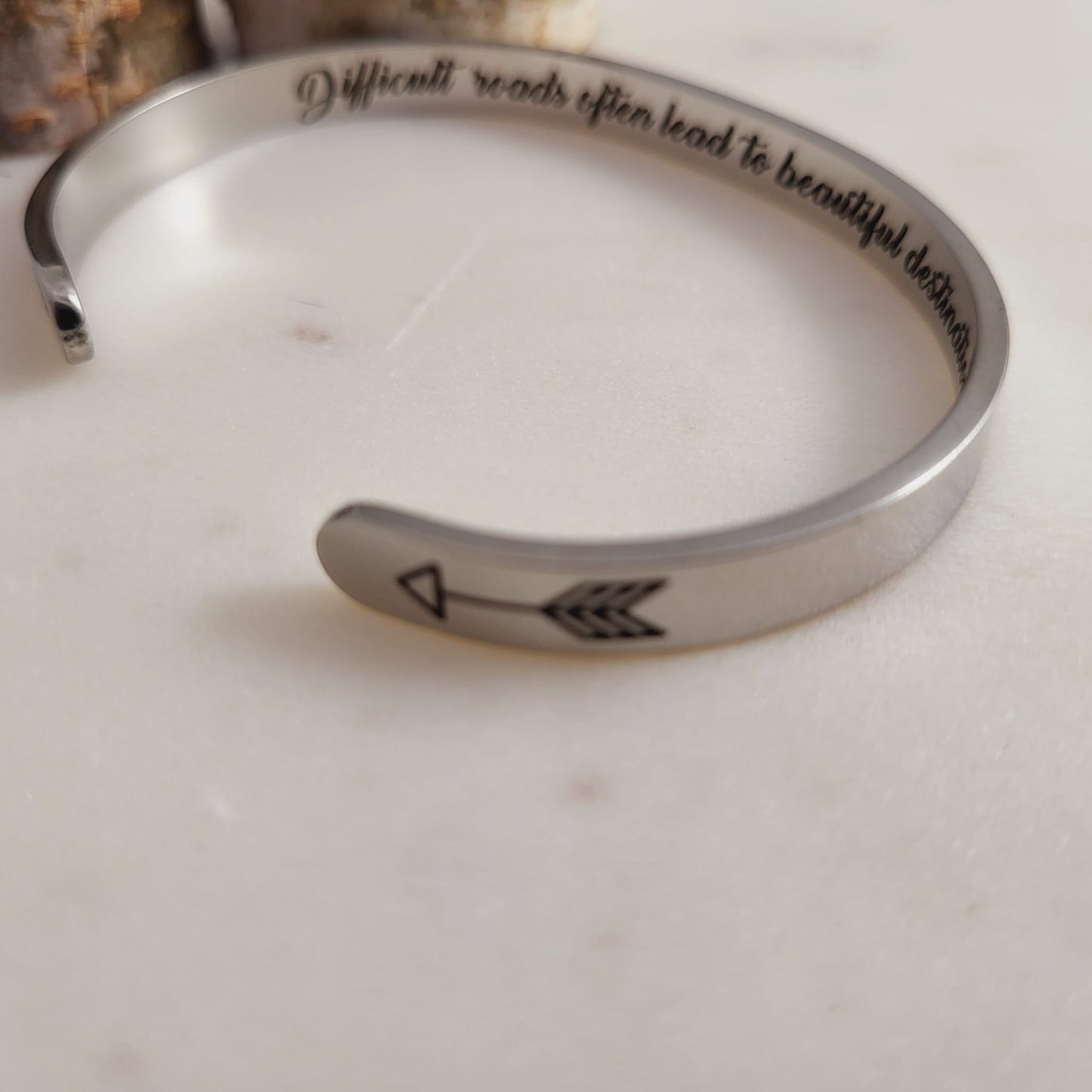 Inspirational Bracelets - difficult roads lead to beautiful destinations