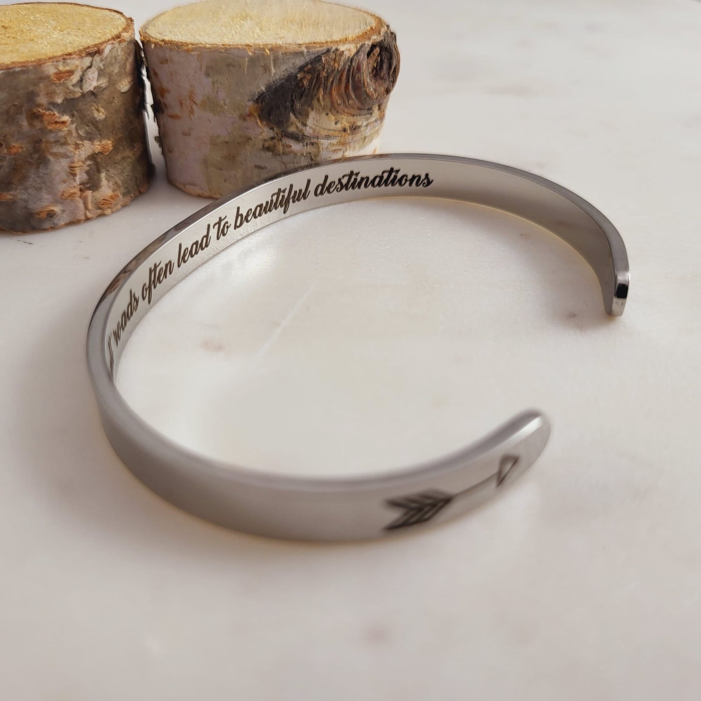 Inspirational Bracelets - difficult roads lead to beautiful destinations