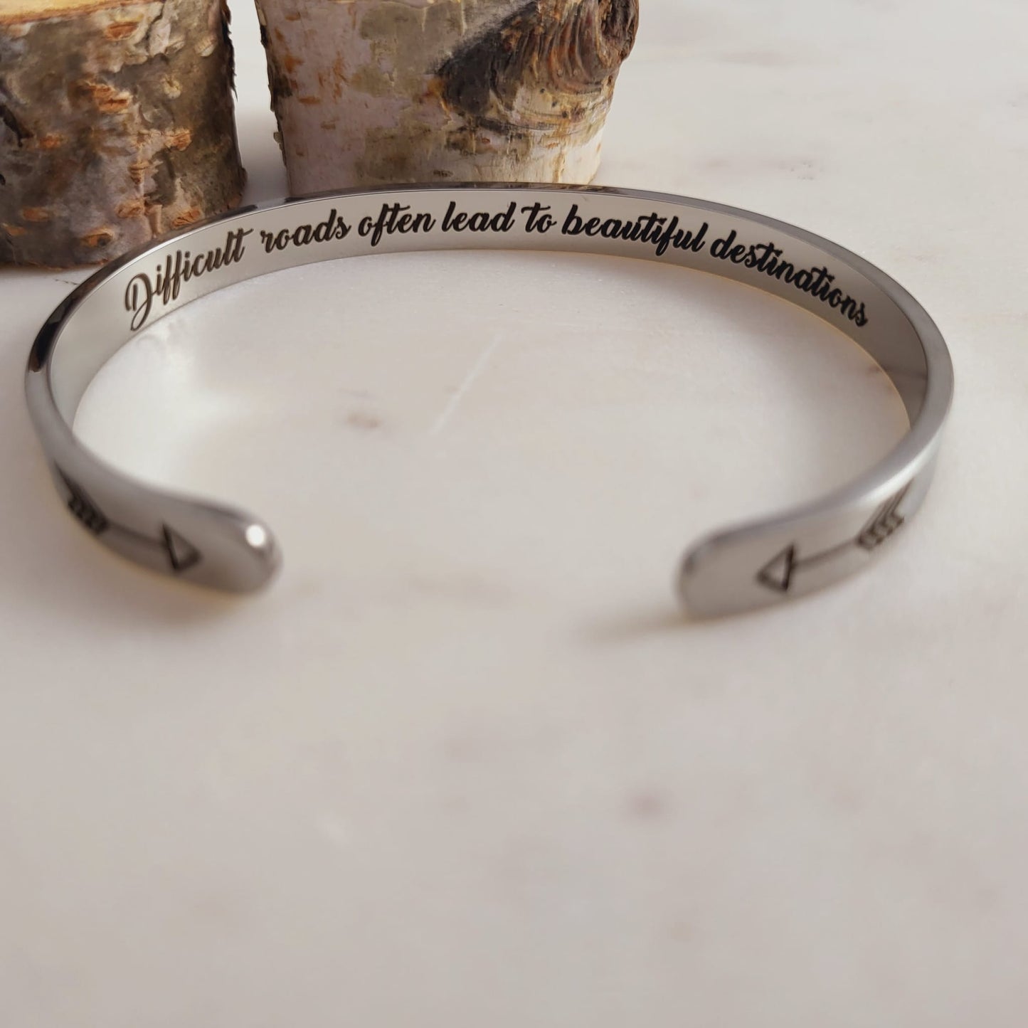 Inspirational Bracelets - difficult roads lead to beautiful destinations