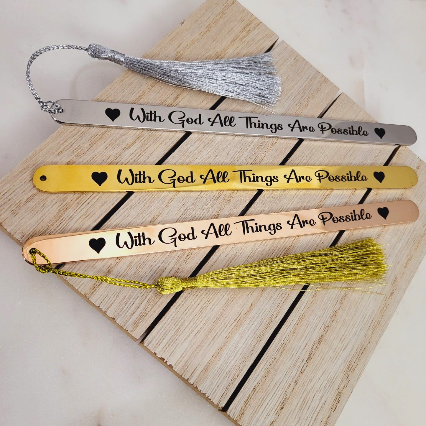 With God all things are possible - Bible verse Bookmarks