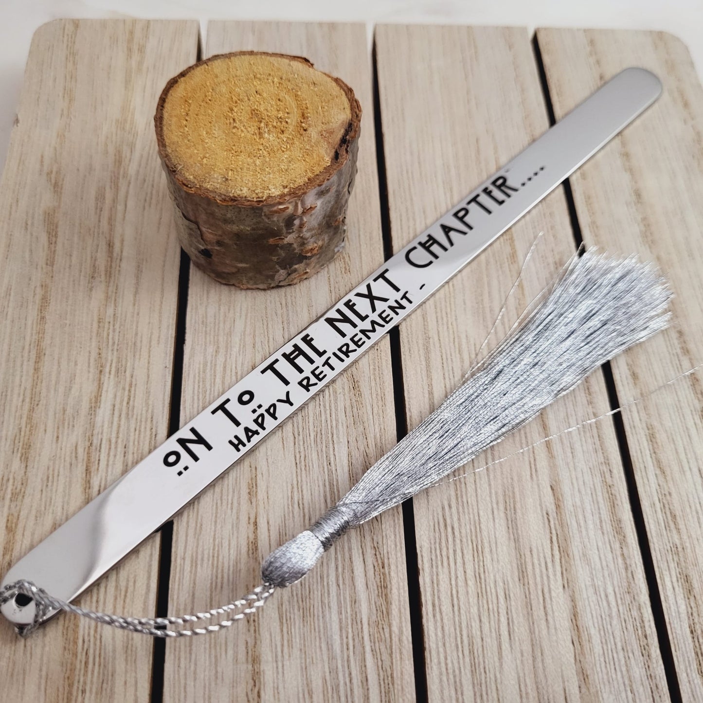 On To the Next Chapter - Happy Retirement METAL Bookmarks