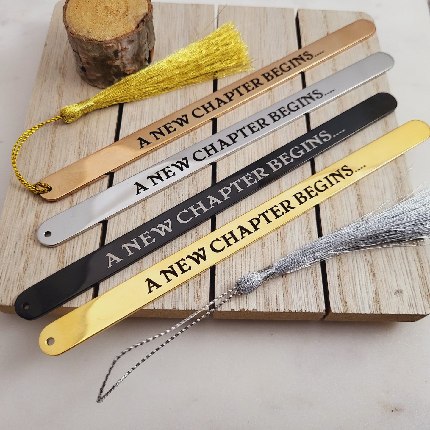 Retirement Gift Bookmarks - A New Chapter Begins