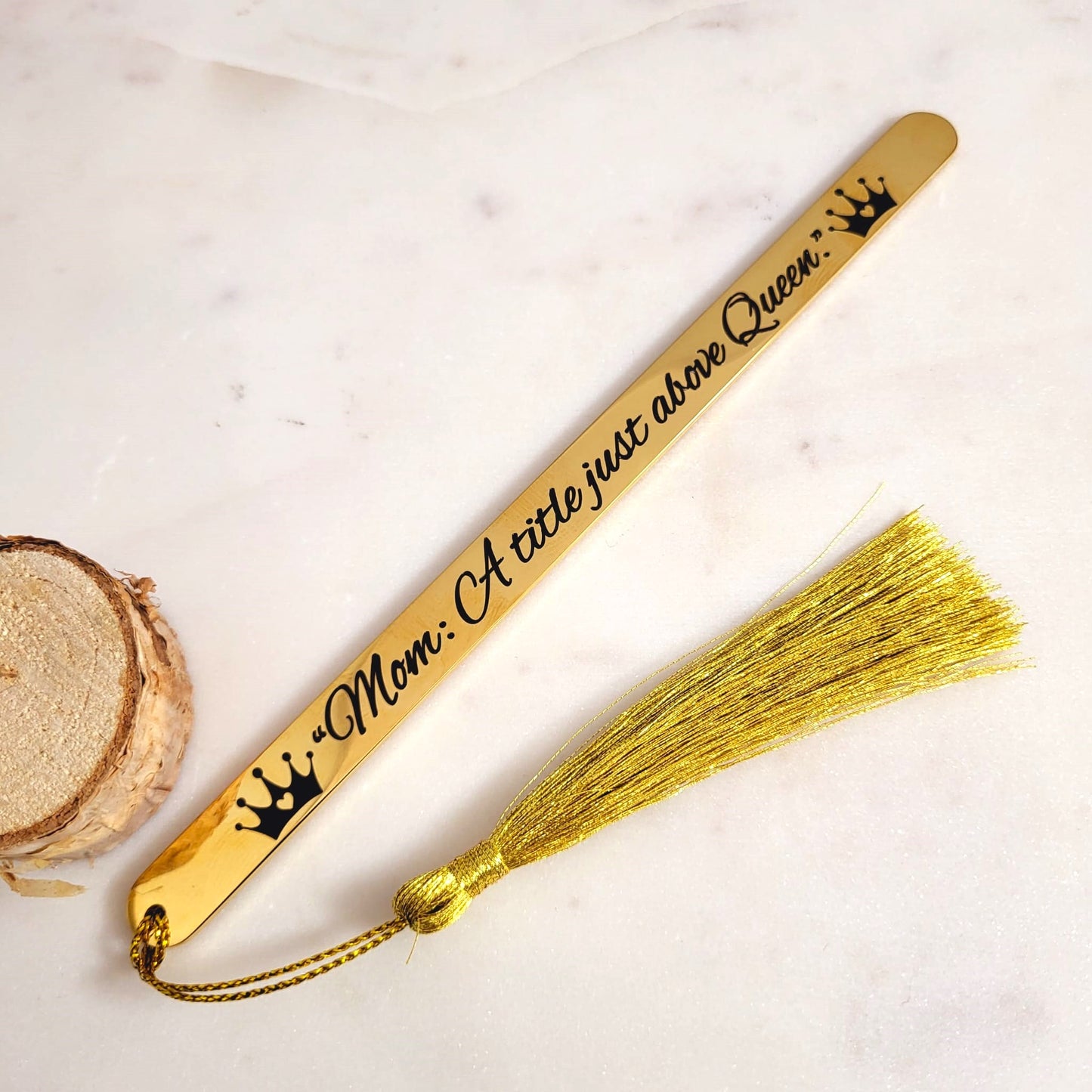 Mothers Day Bookmark Gifts - Mom a Little Just above a Queen Gifts from Son, Daughter, Kids on Mothers day