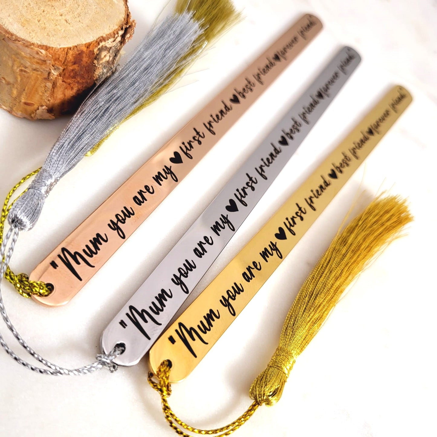 Mum Gifts Bookmark - Mum you are my first friend, best friend, forever friend.