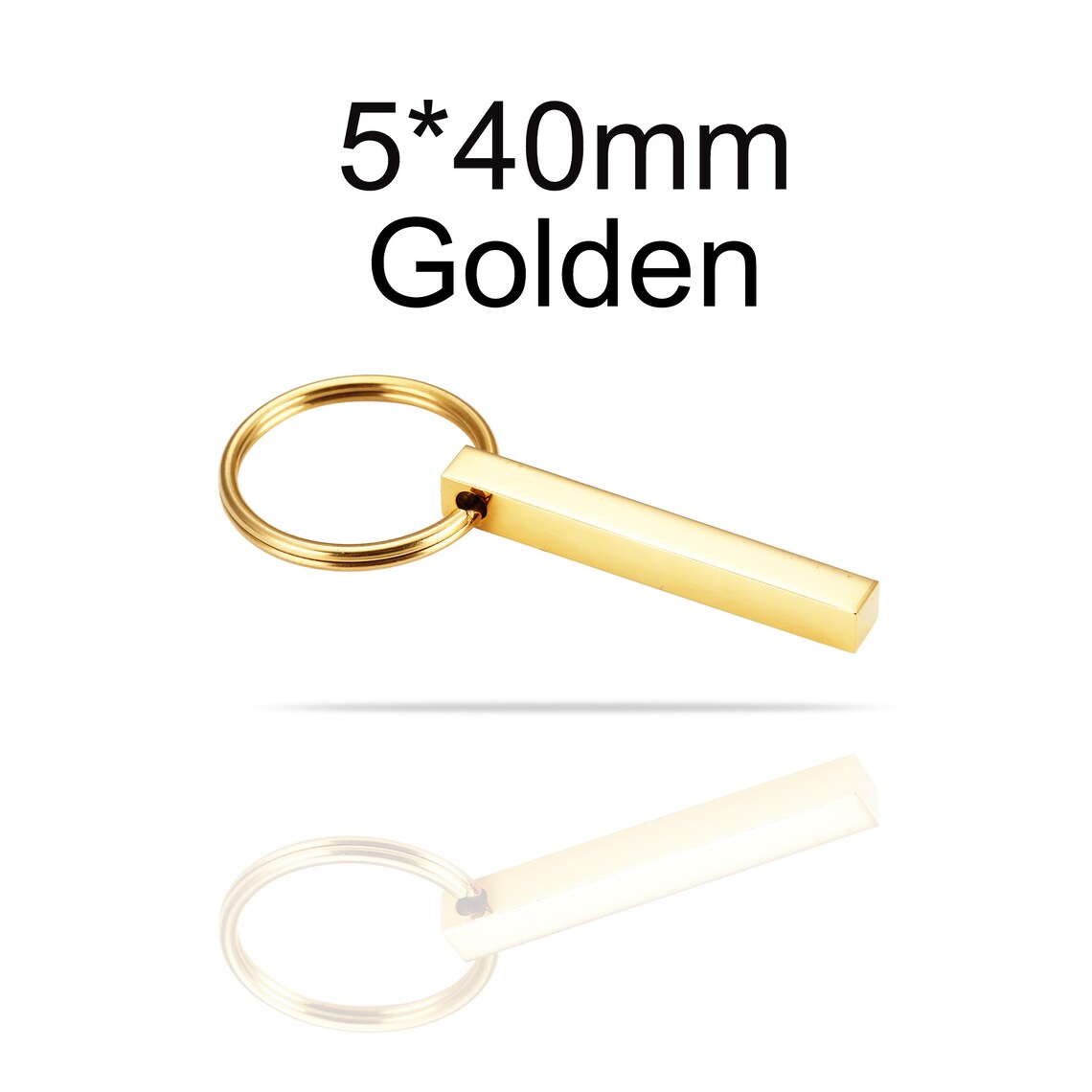 5 Pack Vertical Bar Keychain Blank - 3D Bar Laser Engraving Blanks Supplies