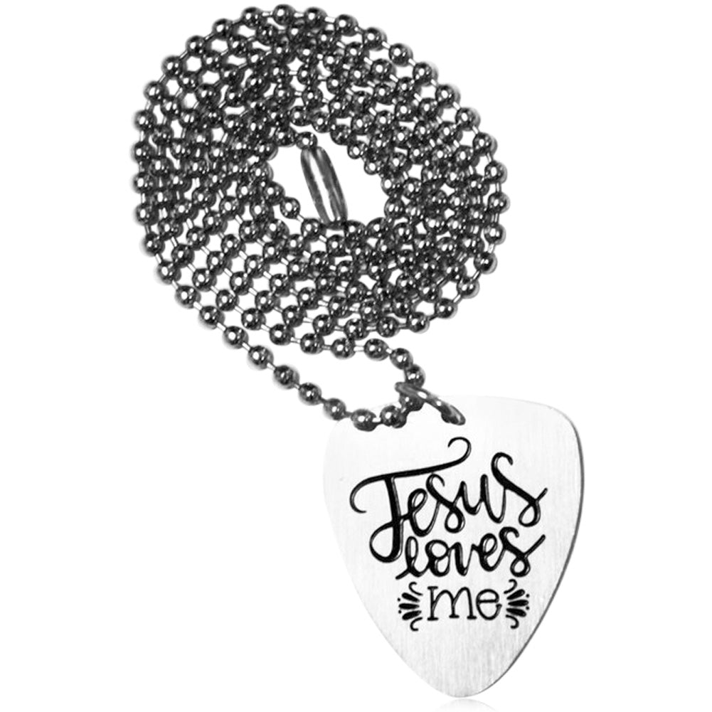Jesus Loves Me Pendant Necklace Jewellery, Christian Religious Gifts | Baptism Gift