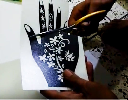 Learn How to Use Apply or Cut Henna Stencils for Hand Henna Designs