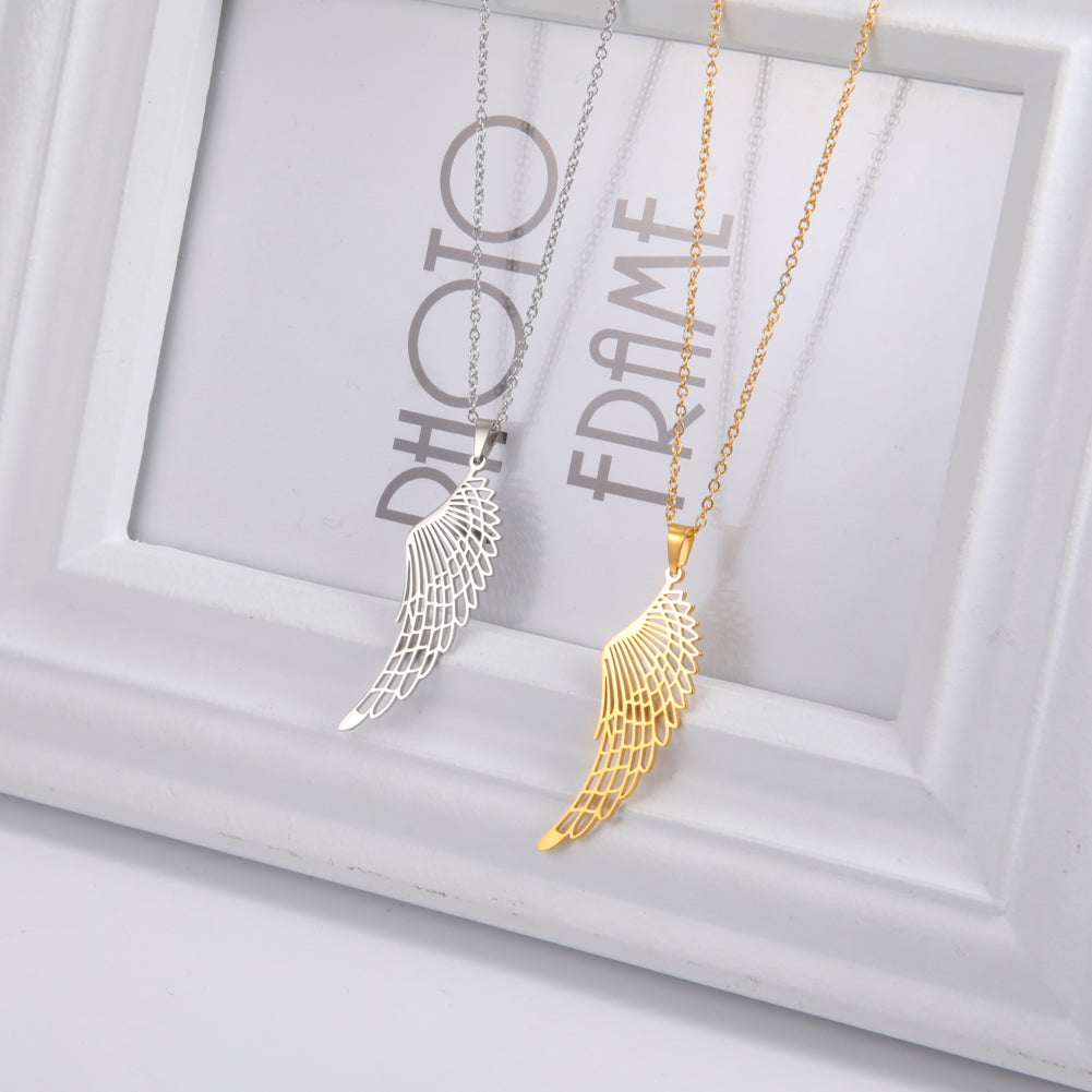 Angel Wings Pendant Necklace for Women Girls Christmas Gift