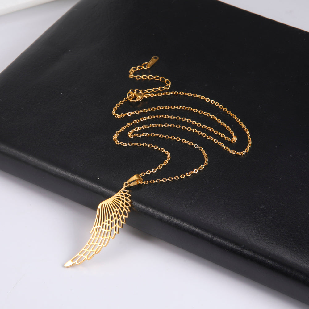 Angel Wings Pendant Necklace for Women Girls Christmas Gift