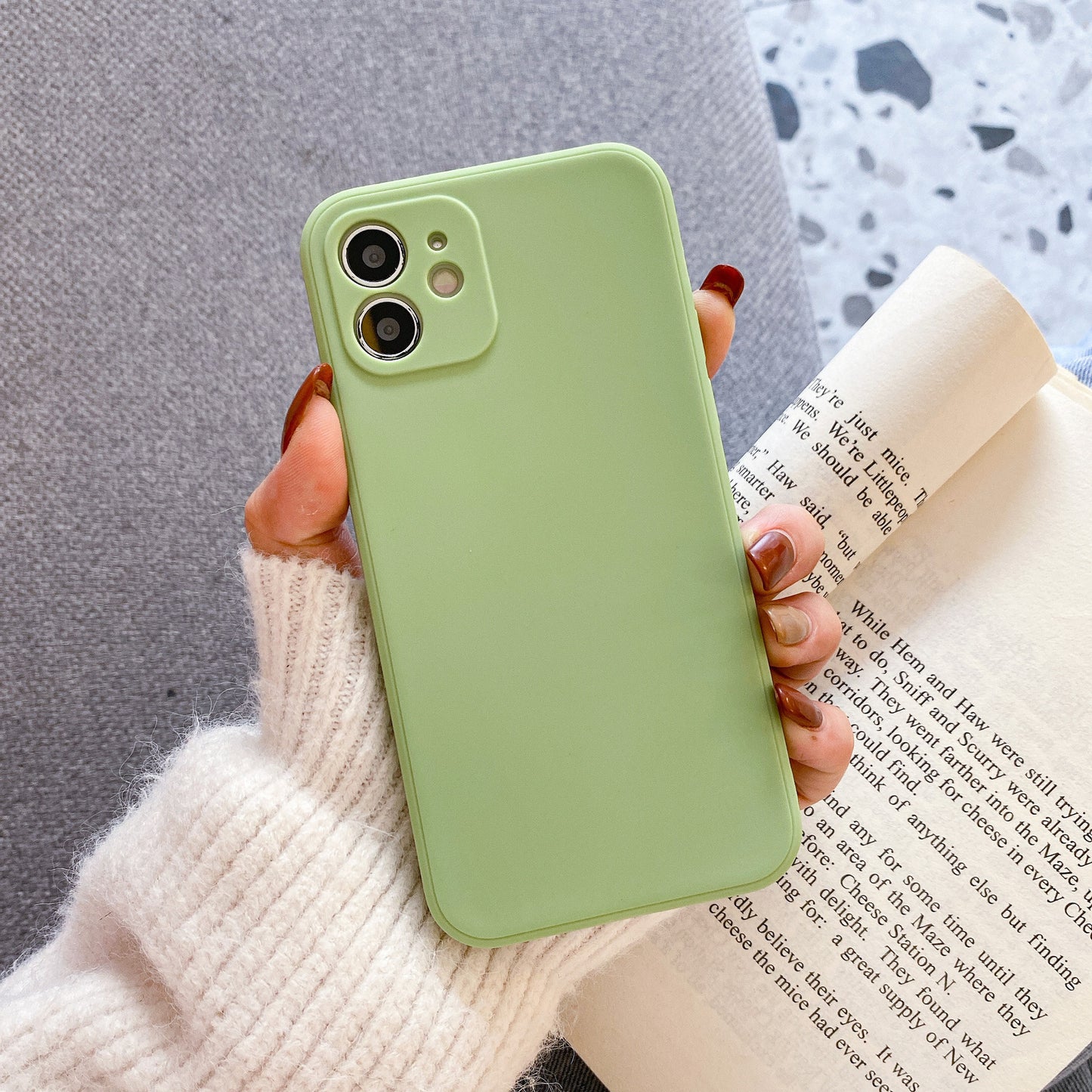 Pistachio iphone Liquid Silicone Cases 