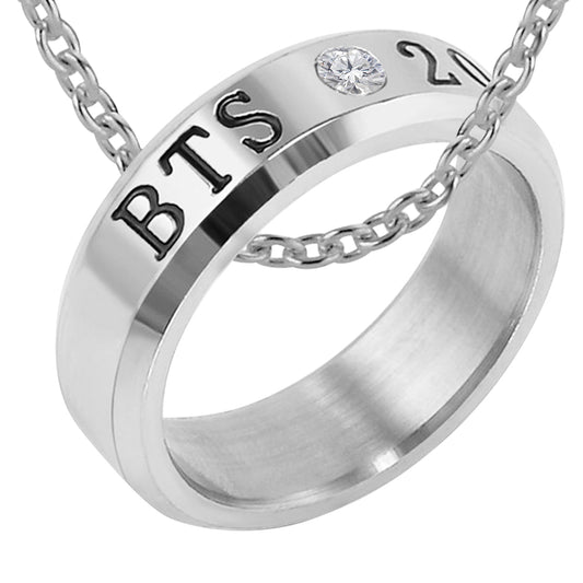 BTS Army fans- BTS Bangtan Boys Ring Necklace UNISEX