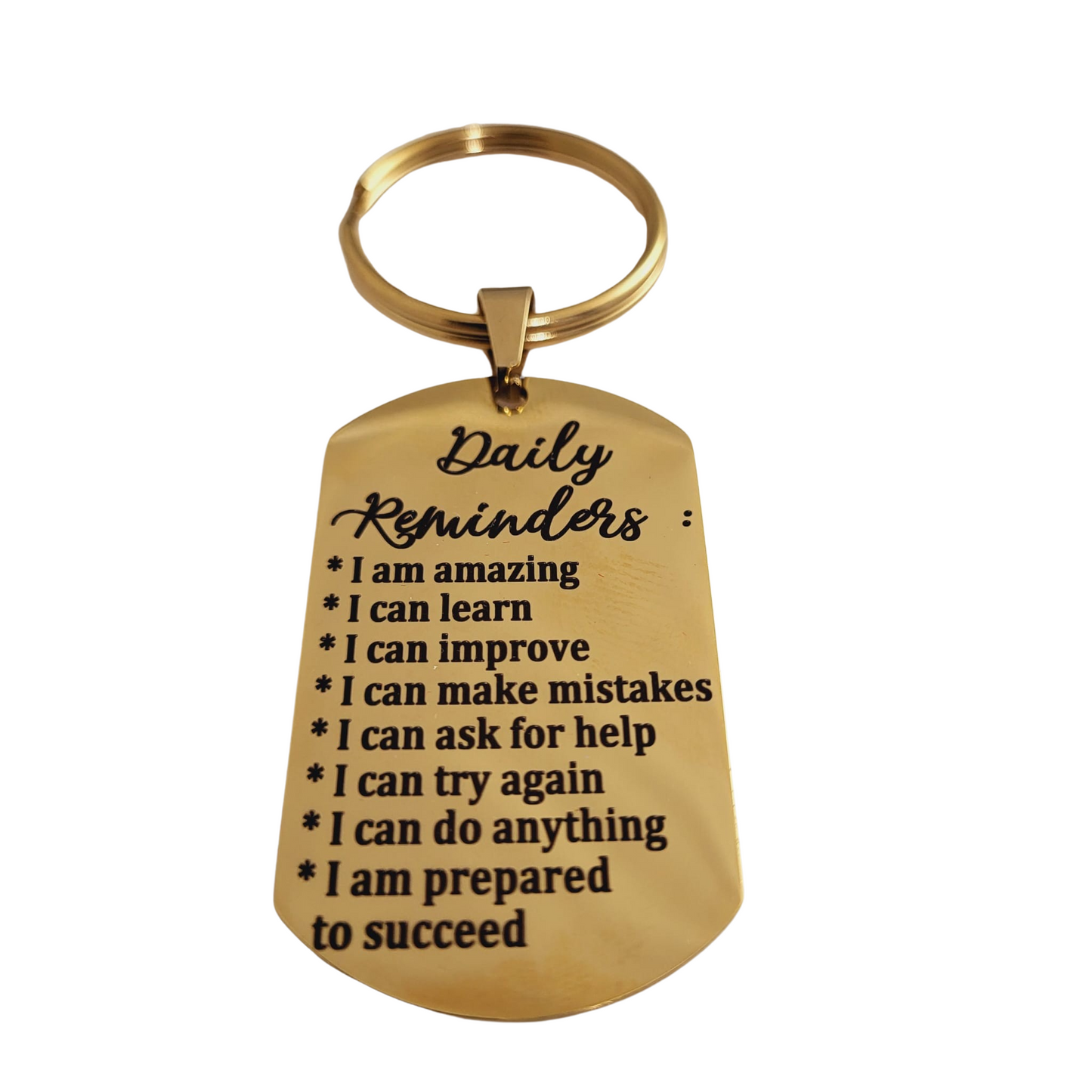 Your Daily Reminder Keychain. Daily Motivation and Reminders Jewelry