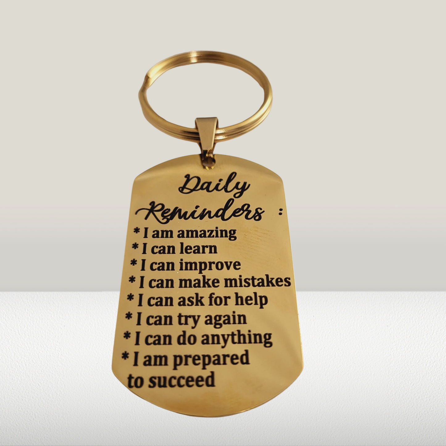 Your Daily Reminder Keychain. Daily Motivation and Reminders Jewelry