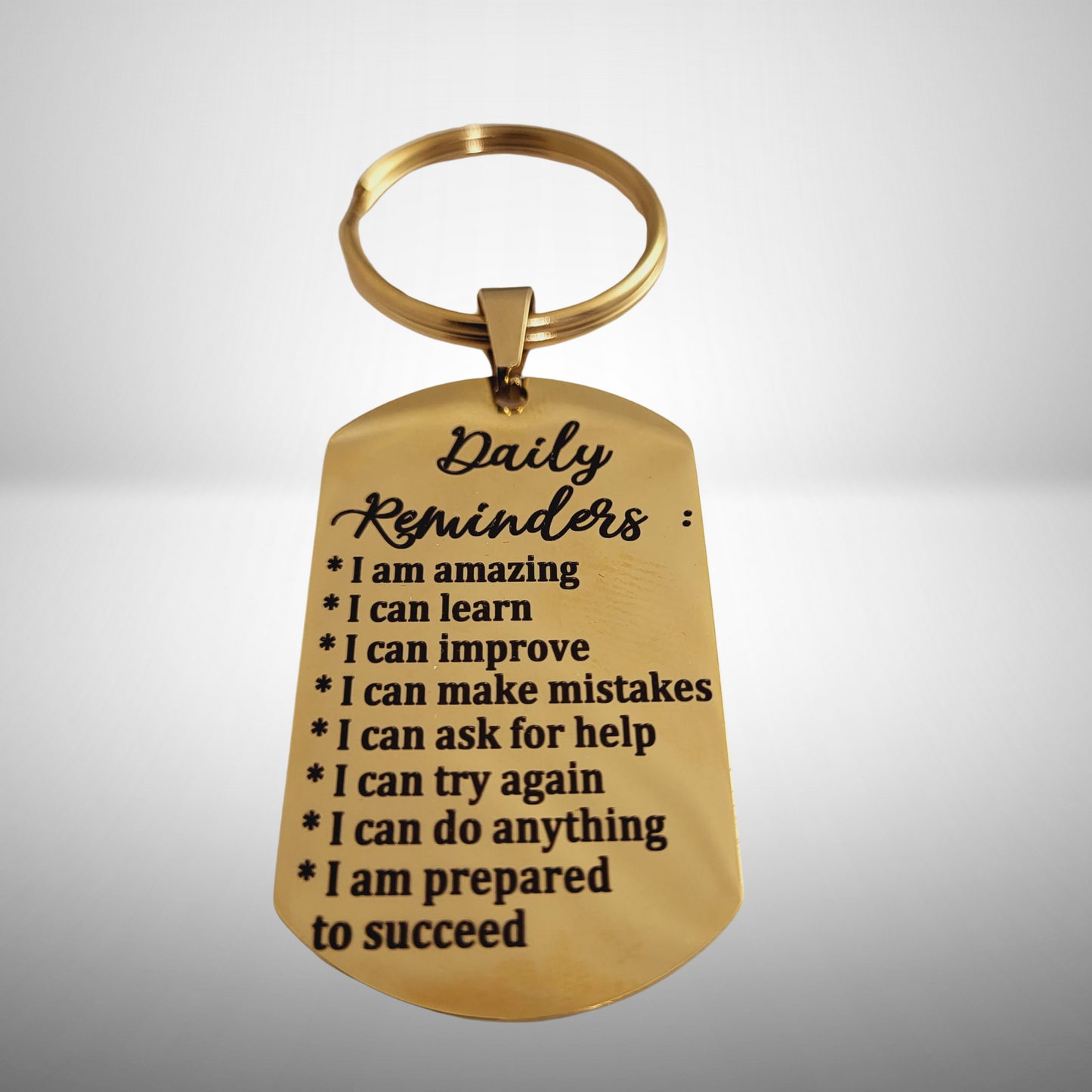 Your Daily Reminder Keychain. Daily Motivation and Reminders Jewelry