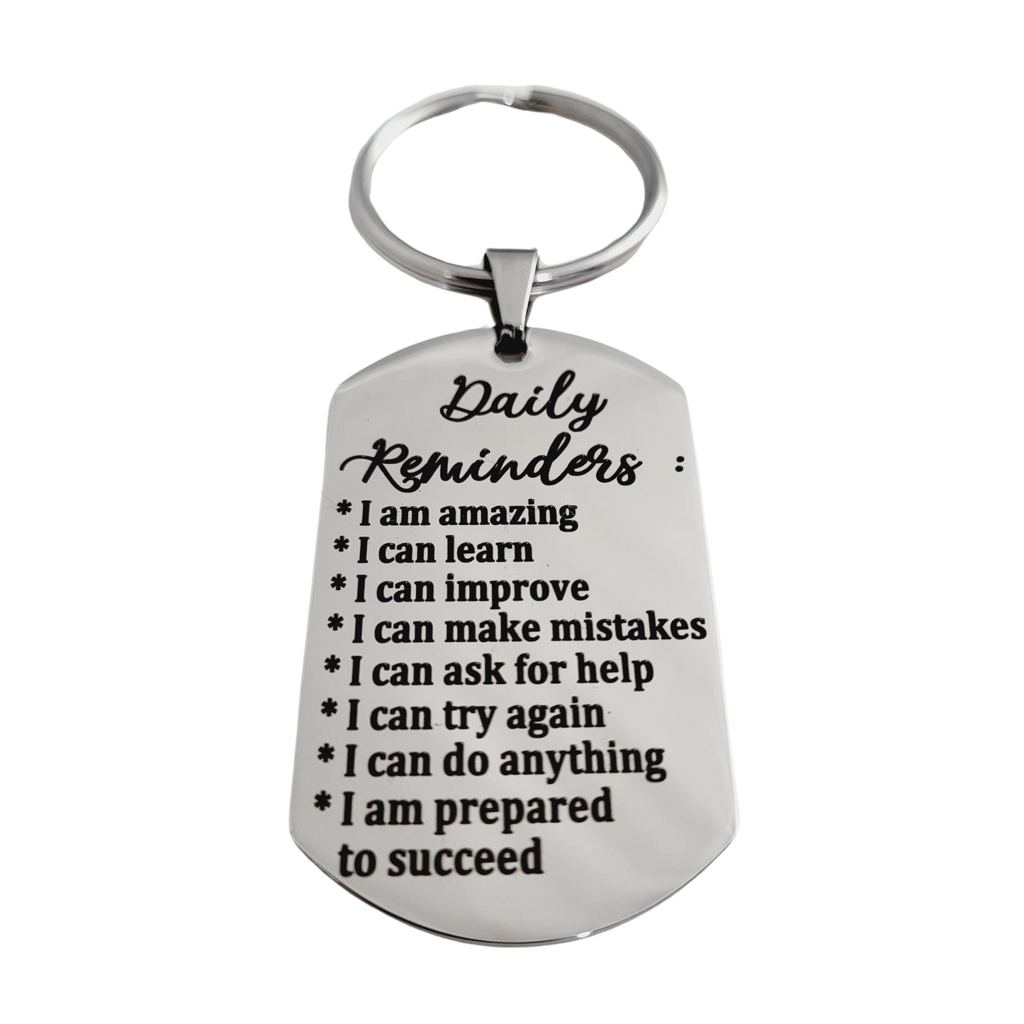 Your Daily Reminder Keychain. Daily Motivation and Reminders Jewelry