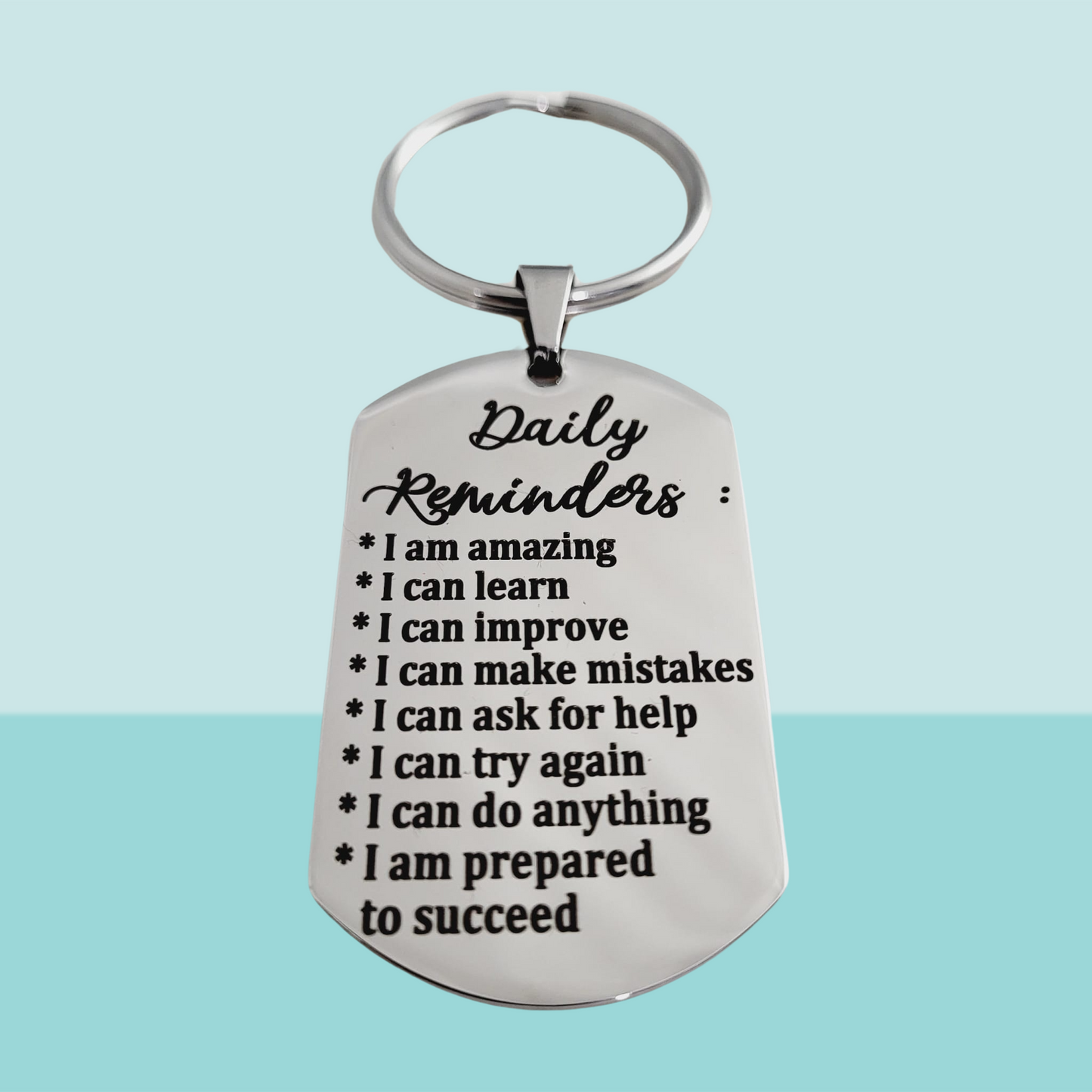 Your Daily Reminder Keychain. Daily Motivation and Reminders Jewelry