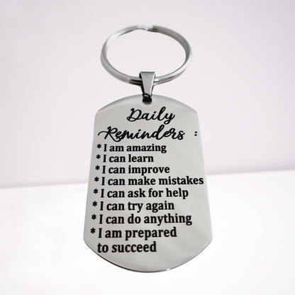Your Daily Reminder Keychain. Daily Motivation and Reminders Jewelry