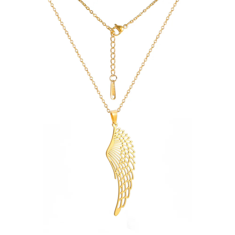 Angel Wings Pendant Necklace for Women Girls Christmas Gift