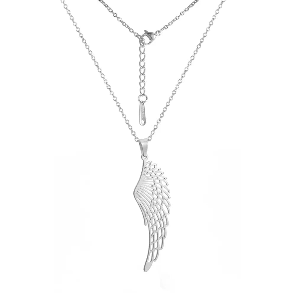 Angel Wings Pendant Necklace for Women Girls Christmas Gift