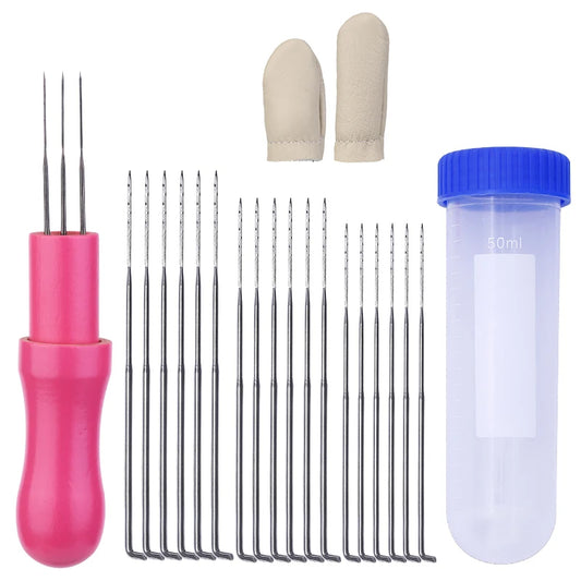 Felting Needles Set, felting kit With Colorful Wood Handle 18 Pcs 3 Sizes Felting Needles
