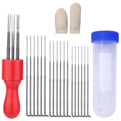 Felting Needles Set, felting kit With Colorful Wood Handle 18 Pcs 3 Sizes Felting Needles
