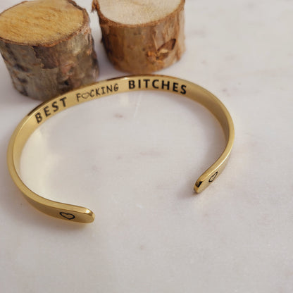 Best Fu*king Bitches Cuff Bangle bracelet for Girls, Besties BFF Friendship Gifts
