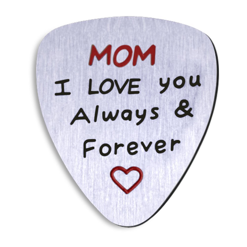 NationInFashion Perfect Mother's Day Guitar Pick- gift from daughter or son. Mom I love you always and forever coin. - NationinFashion