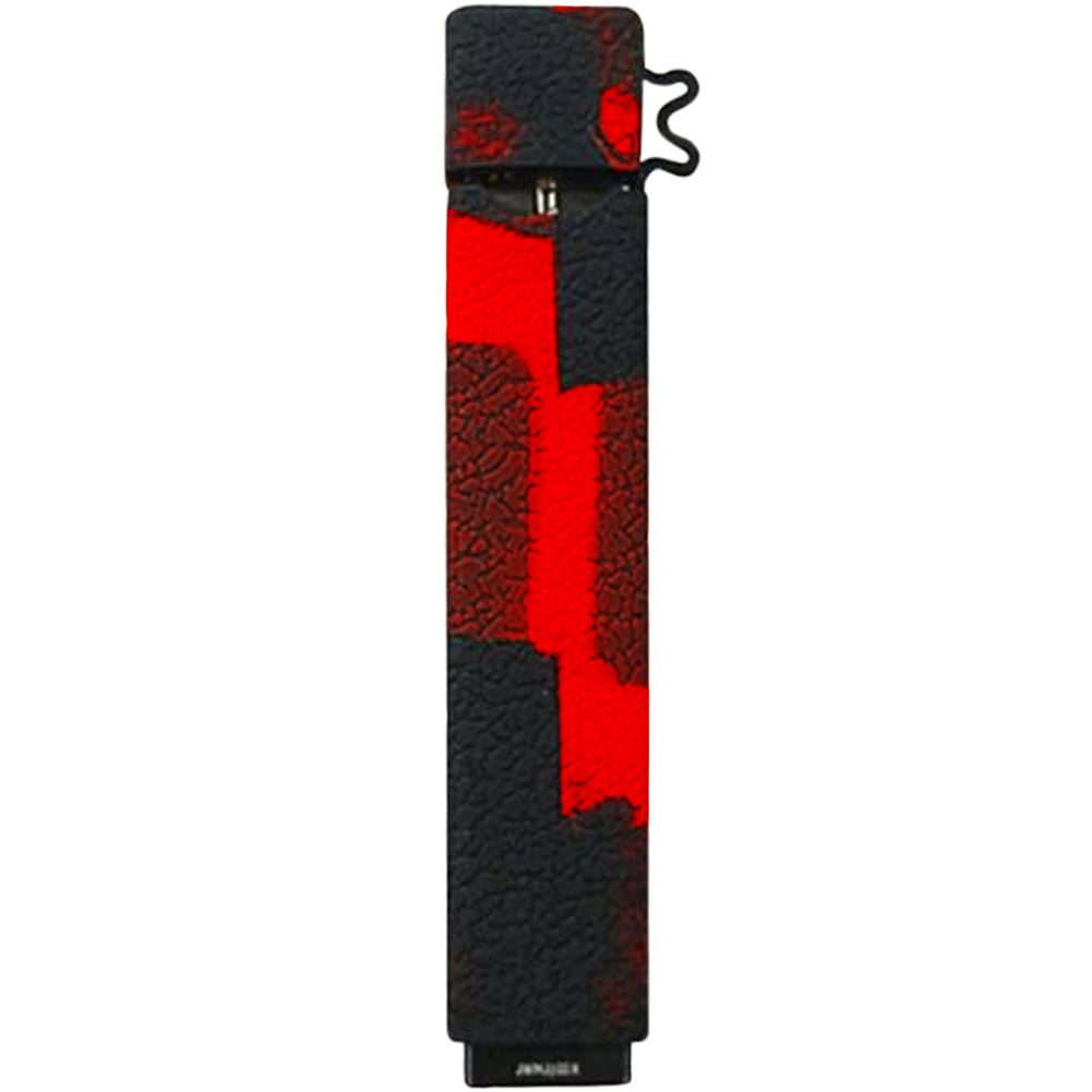 Juul Vape Case Silicone soft covers Red Black Color