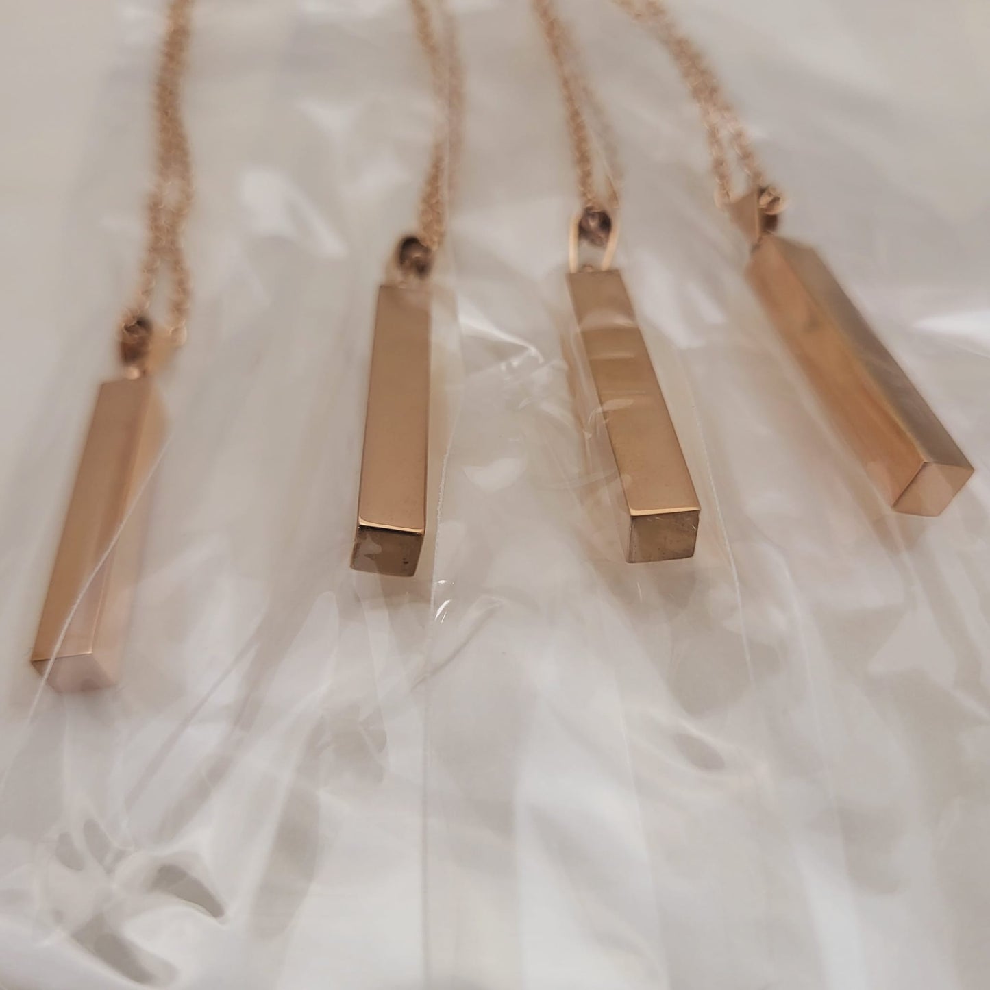 Laser Engraving Rose Gold Bar Pendant Blanks